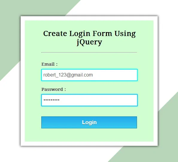 An easy way to create a login panel with jQuery and CSS